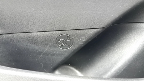 Panou ușă negru, stânga față, Hyundai Tucson 2022-2026, cu mâner, inserție gri, cotieră din piele neagră, ornament cromat cu negru lucios, zgârieturi