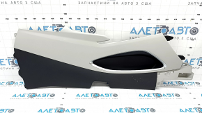 Ornamente laterale consolei centrale dreapta spate pentru Hyundai Tucson 2022-2026, negre cu gri și cromate, tip 1, zgârieturi, plastic alb