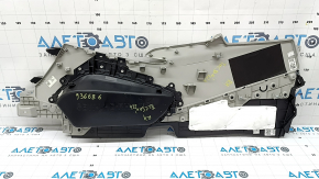 Ornamente laterale consolei centrale dreapta spate pentru Hyundai Tucson 2022-2026, negre cu gri și cromate, tip 1, zgârieturi, plastic alb
