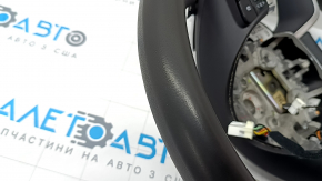 Руль голый Hyundai Tucson 22-26 1.6T HEV, резина черная с кнопками и накладками, потерт