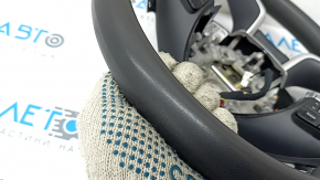 Руль голый Hyundai Tucson 22-26 1.6T HEV, резина черная с кнопками и накладками, потерт