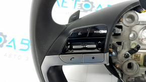Руль голый Hyundai Tucson 22-26 1.6T HEV, резина черная с кнопками и накладками, потерт