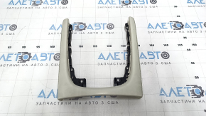 Накладка центральной консоли BMW 7 G11 G12 16-22 кожа серая, потерта, под химчистку, сломано крепление