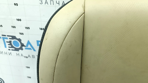 Обшивка подушки пассажирского сиденья Lexus CT200h 14-17 кожа бежевая с черным, под химчистку