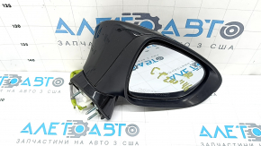 Ansamblu oglindă retrovizoare dreapta pentru Lexus CT200h 14-17, 7 pini, semnalizator, iluminare spate, negru, conector defect, capac slăbit