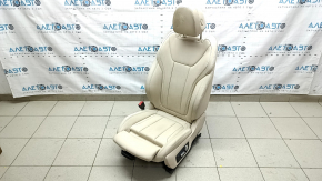 Водительское сидение BMW X3 G01 18-21 с airbag, с подголовоником, электро, подогрев, кожзам бежевое, под химчистку