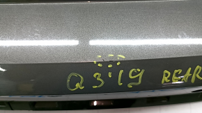Бампер задний голый верхняя часть Audi Q3 83A 19-25 под парктроники без Park Assist, S-Line, графит, царапины