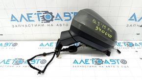Зеркало боковое левое в сборе Audi Q3 83A 19-25 10+2 пинов, поворотник, подогрев, BSM, автоскладывание, автозатемнение, графит, царапины