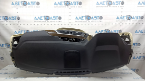 Торпедо передняя панель с AIRBAG BMW X3 G01 18-21 черно-бежевое, без проекции, с накладками и центральным дефлектором, вздулся лак
