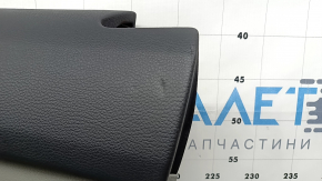 Panou decorativ ușă, spate dreapta, Audi Q7 20-24, piele gri, inserție din piele gri, cotieră din piele gri, ornamente din lemn negru lucios și închis la culoare, Bang & Olufsen, cu mâner, zgârieturi, crestături