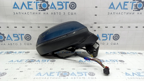 Зеркало боковое правое в сборе Audi Q7 19-26 15+1 пин, подогрев, автоскладывание, поворотник, камера, BSM, синее, потерто