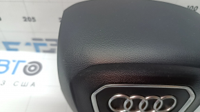 Подушка безопасности airbag в руль водительская Audi Q7 20-26 черная, царапина