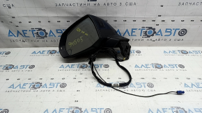 Зеркало боковое левое в сборе Audi Q7 19-26 15+1 пин, подогрев, автоскладывание, поворотник, камера, BSM, синее