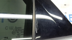 Дверь в сборе задняя левая Audi Q5 80A 18-24 keyless, тонировка, синий LX5R, вмятина, тычка, царапины на накладке