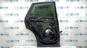 Дверь в сборе задняя левая Audi Q5 80A 18-24 keyless, тонировка, синий LX5R, вмятина, тычка, царапины на накладке