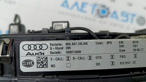 Плафон освещения передний в сборе Audi Q5 80A 18-20 под панораму, черный, царапины