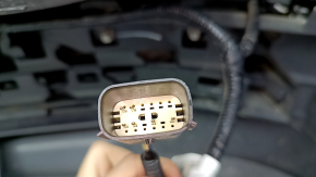 Бампер задний в сборе Ford Fusion mk5 19-20 графит, с губой, с парктрониками, с отражателями, с проводкой, с абсорбером, примят, царапины, трещина, потерт