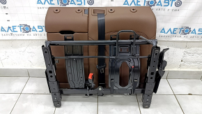 Spătarul scaunelor din spate, al doilea rând de scaune stânga, Audi Q5 80A 18-20, piele maro, standard, cu centură și cotieră neagră, încălzit, mecanic