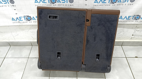 Spătarul scaunelor din spate, al doilea rând de scaune stânga, Audi Q5 80A 18-20, piele maro, standard, cu centură și cotieră neagră, încălzit, mecanic