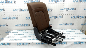 Spătarul scaunelor din spate, rândul 2, dreapta, Audi Q5 80A 18-20, piele maro, standard, încălzit, mecanic, lambriu