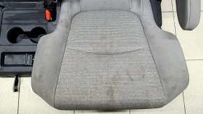 Задний ряд сидений 2 ряд левый Toyota Sienna 21-22 без airbag, механическое, ткань серая, под 8 мест, с серым ремнем безопасности, под химчистку