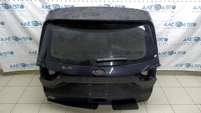 Дверь багажника голая со стеклом Ford Escape MK4 20-22 черный UM, ,со спойлером, с трапецией дворника и поводком, царапины на стекле