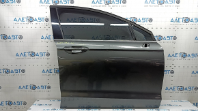 Дверь в сборе передняя правая Ford Fusion mk5 13-20 графит J7, 1 хром молдинг, ручка keyless с хром, коррозия