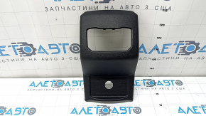 Накладка центральной консоли задняя Ford Fusion mk5 17-20 черная, под воздуховоды и прикуриватель, царапины, надломаны крепления