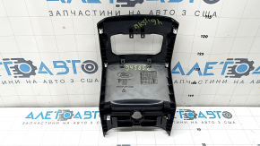 Накладка центральной консоли задняя Ford Fusion mk5 17-20 черная, под воздуховоды и прикуриватель, царапины, надломаны крепления