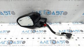 Зеркало боковое левое в сборе Ford Fusion mk5 19-20 14 пинов, поворотник, подогрев, автозатемнение, подсветка, BSM, графит J7, царапина