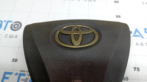 Подушка безопасности airbag в руль водительская Toyota Avalon 13-18 черная, ржавый пиропатрон, в копоти