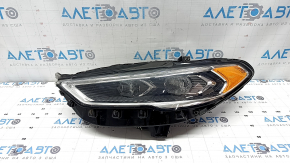 Фара передняя левая в сборе Ford Fusion mk5 17-20 LED, с DRL, песок, сломано крепление