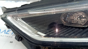 Фара передняя левая в сборе Ford Fusion mk5 17-20 LED, с DRL, песок, сломано крепление