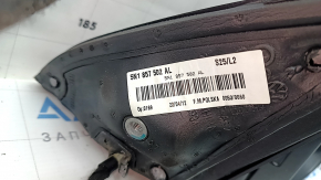 Ansamblu oglindă retrovizoare dreapta pentru VW Tiguan 2009-2017, 13 pini, semnalizare, încălzită, iluminare spate, negru LC9X, zgârieturi