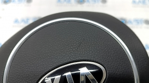 Подушка безопасности airbag в руль водительская Kia K5 21-24 черная, царапина