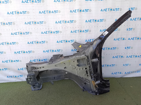 Четверть передняя левая Volvo XC60 18-26 T5, T6, B5, B6 отпилена, без порога, черная, замята, вмятина