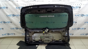Дверь багажника голая со стеклом VW Tiguan 09-18 черный LC9X, с трапецией дворника и поводком, со стоп-сигналом, выцвела краска на спойлере
