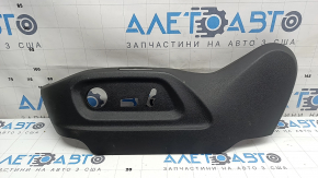 Husă laterală scaun șofer, stânga, VW Tiguan 09-17, neagră, electrică, pentru memoria scaunului, fixare ruptă, uzată