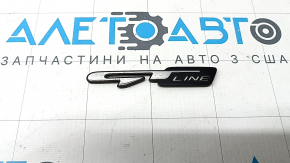Эмблема надпись GT-line крышки багажника Kia K5 21-21 полез хром