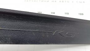 Накладка порога внешняя подножка передняя левая Kia K5 21-24 черная, сломано крепление, царапины