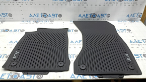 Комплект ковриков салона резина 2шт передние Audi A4 B9 17-19 черный