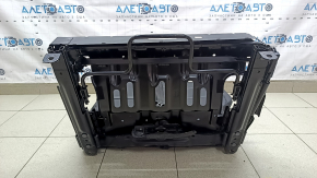 Спинка заднего ряда сидений 2 ряд левая VW Tiguan 09-18 кожа черная, с ремнем и подлокотником, с каркасом, под химчистку, примята кожа