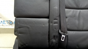 Спинка заднего ряда сидений 2 ряд левая VW Tiguan 09-18 кожа черная, с ремнем и подлокотником, с каркасом, под химчистку, примята кожа