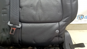 Спинка заднего ряда сидений 2 ряд левая VW Tiguan 09-18 кожа черная, с ремнем и подлокотником, с каркасом, под химчистку, примята кожа