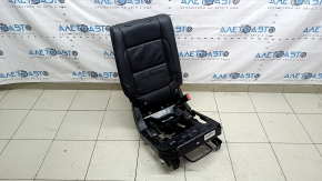 Spătarul scaunelor din spate, al doilea rând, dreapta, VW Tiguan 09-18, piele neagră, cu cadru, piele zgâriată