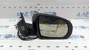Зеркало боковое правое в сборе Jeep Compass 17-26 5+4 пинов, BSM, поворотник, подогрев, с хром молдингом, черное