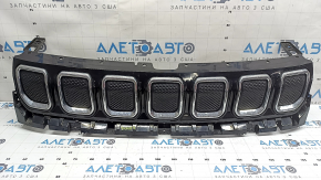 Grilă radiator Jeep Compass 22-23, 3 piese, inserții cromate oarbe