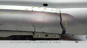 Накладка заднего бампера нижняя Volvo XC90 16-21 под хром насадки без фаркопа, под парктроники, царапины, надлом