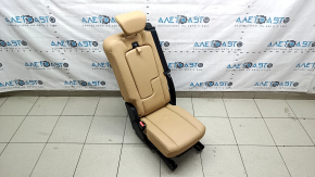 Заднее сиденье центральное 2 ряд Volvo XC90 16-26 кожа бежевая, под 3 ряда, с ремнем и подлокотником