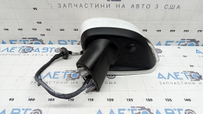 Зеркало боковое левое в сборе Volvo XC90 16-24 14+4 пинов, поворотник, подогрев, автозатемнение, BSM, камера, белое, песок, скол